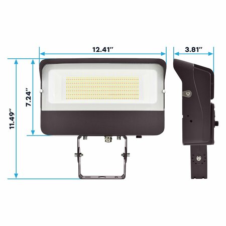 Luxrite Outdoor LED Flood Lights with Dusk to Dawn 80/100/150W Up to 19500LM 3CCT 3000K-5000K IP65 DLC UL LR40355-1PK